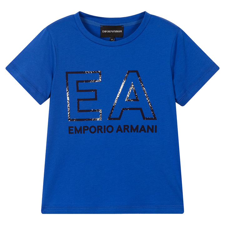 armani-Blue Logo T-Shirt-3l4tfm-1jpzz-09e7