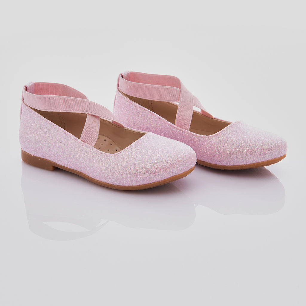 Pink Glitter Bubblegum Ballerina Flats kids atelier