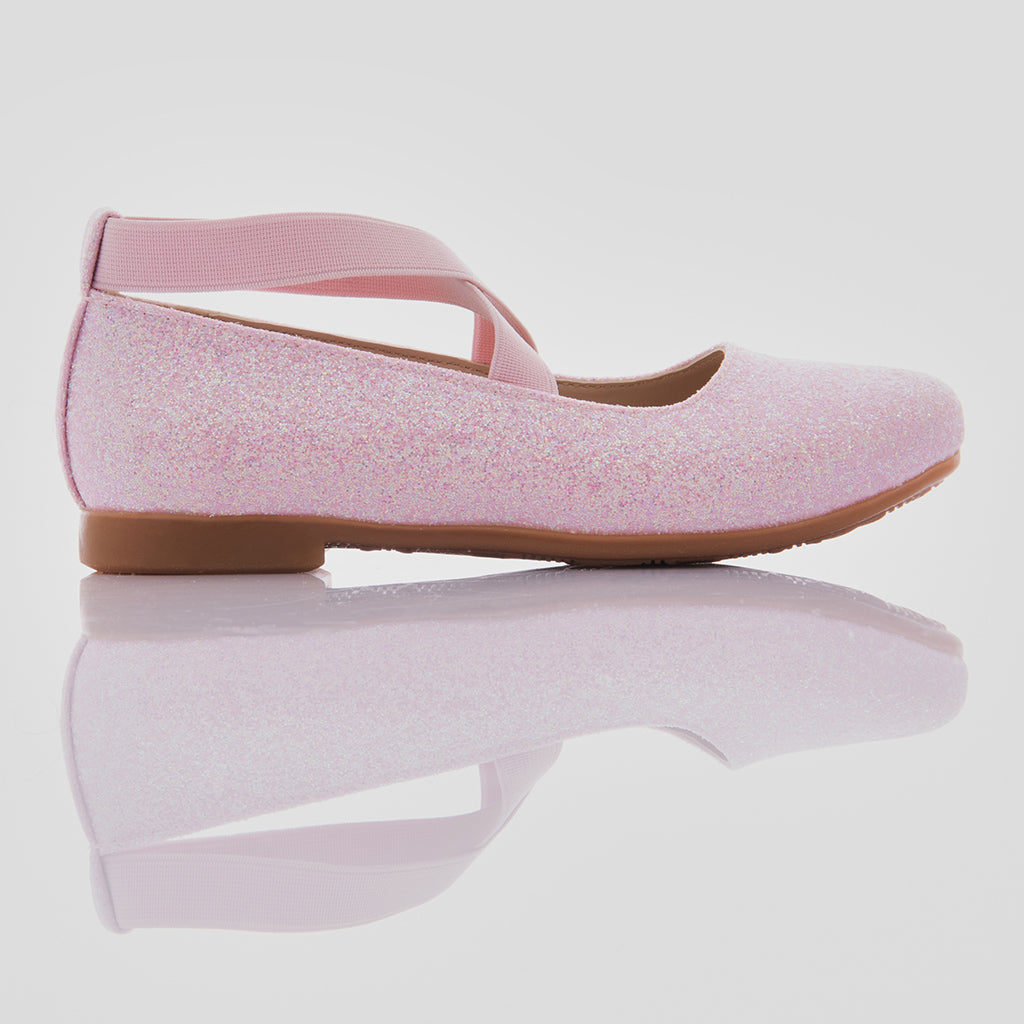 Pink Glitter Bubblegum Ballerina Flats