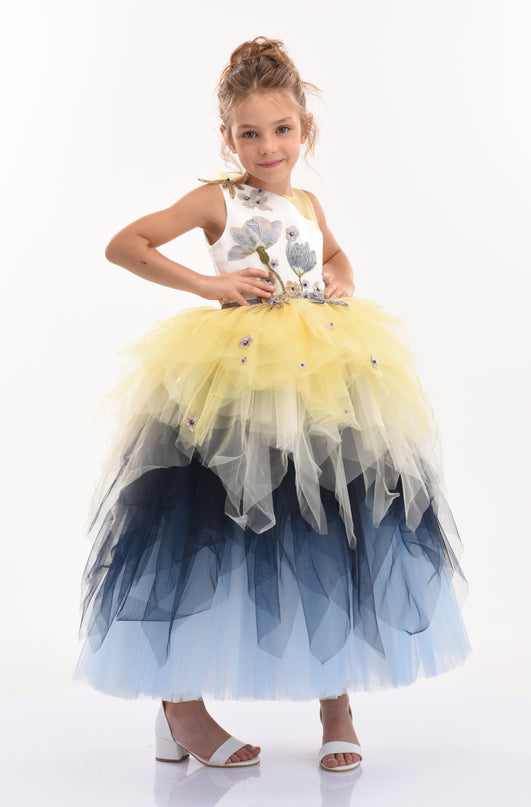Blue Gemini Tulle Dress