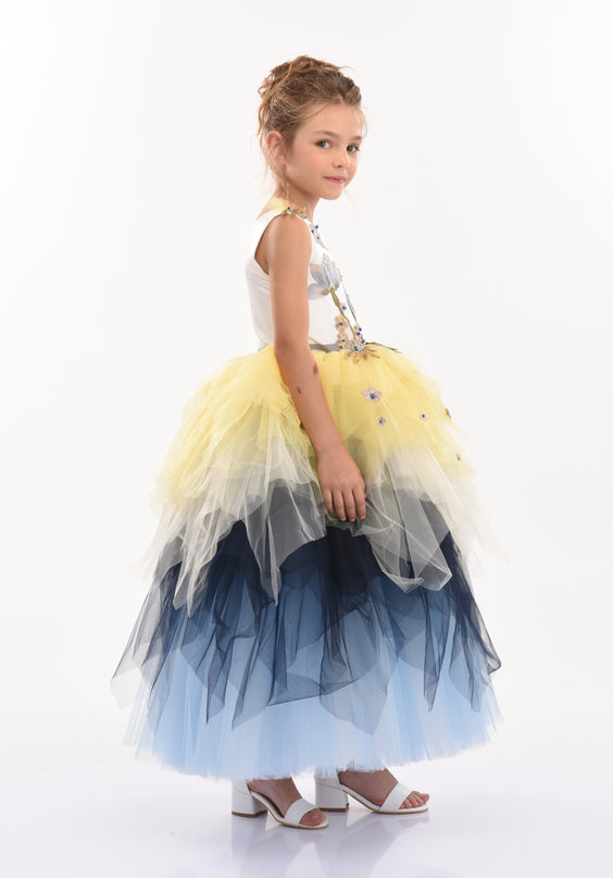 Blue Gemini Tulle Dress