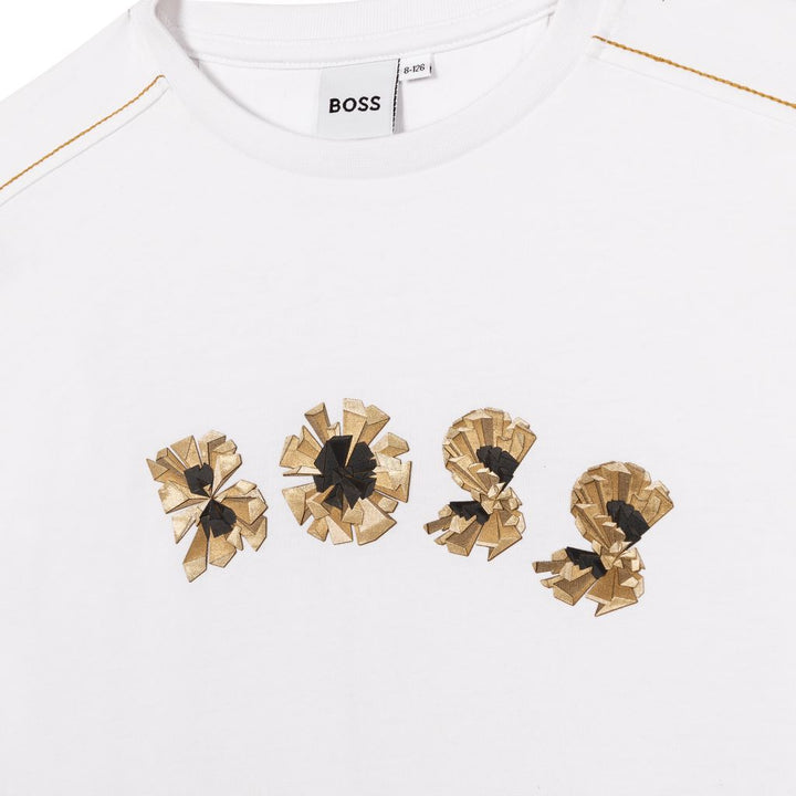 boss-White Logo T-Shirt-j25m10-10b_kids atelier