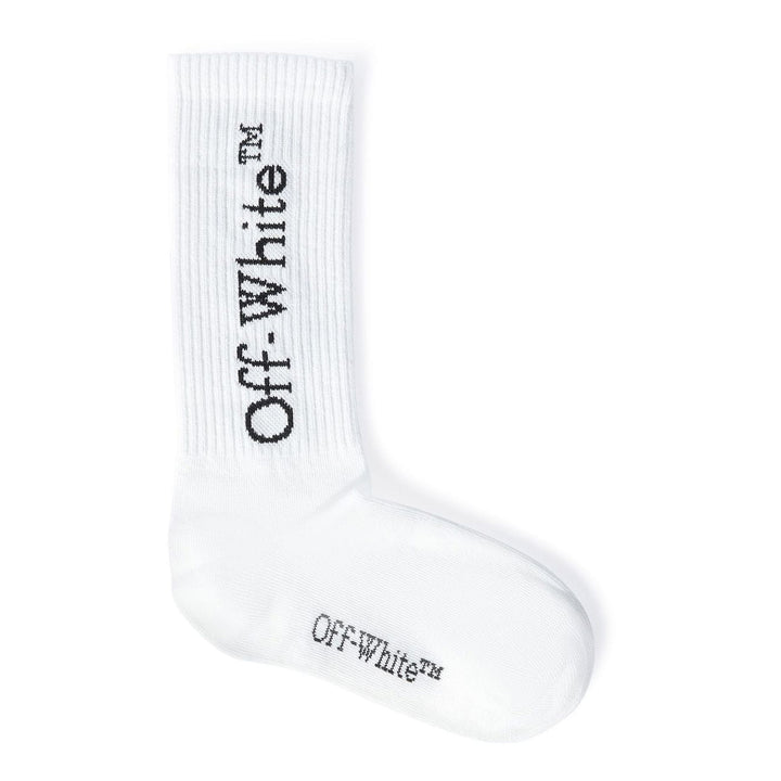 off-white-obra003c99kni0010110-White Logo Mid Length Socks