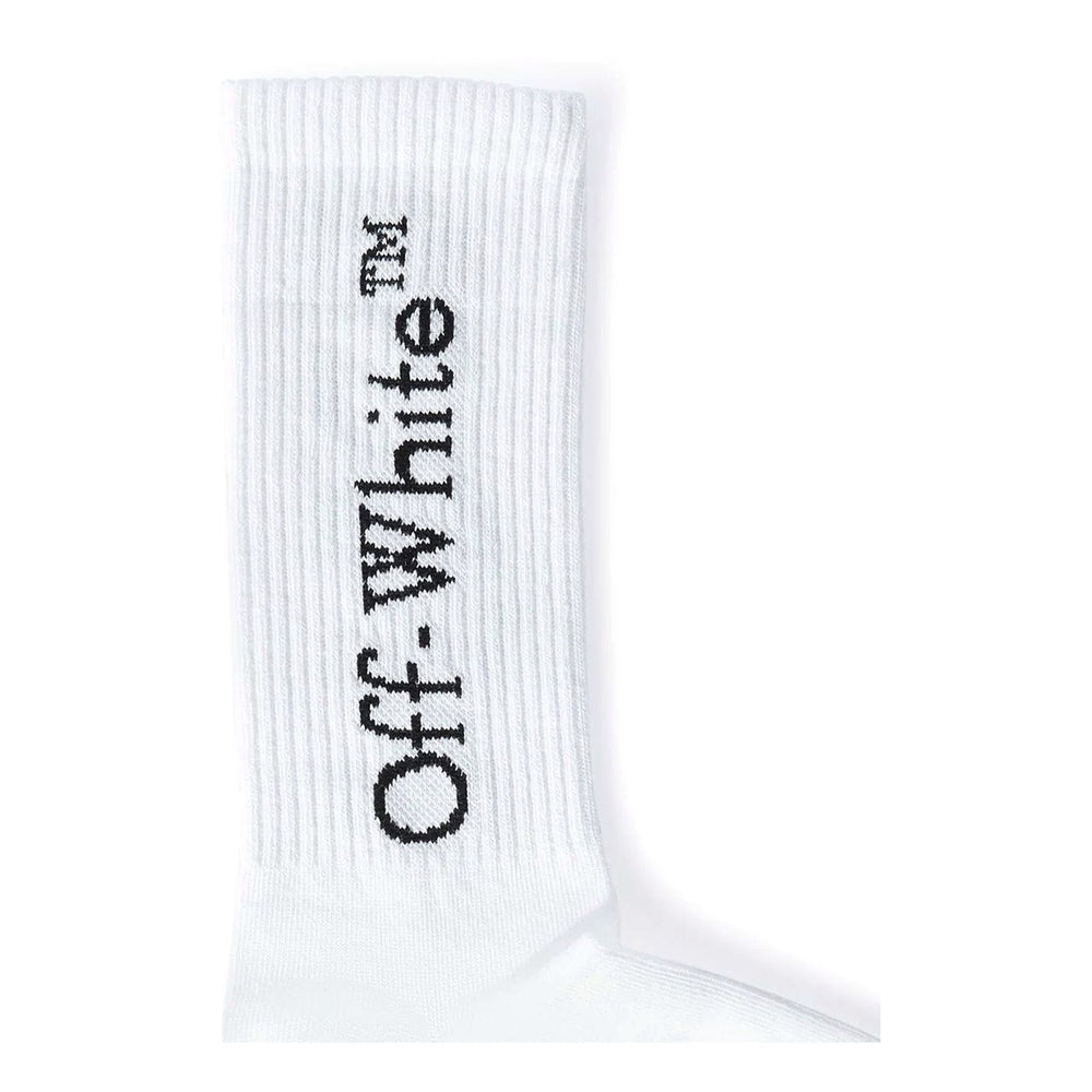 off-white-obra003c99kni0010110-White Logo Mid Length Socks