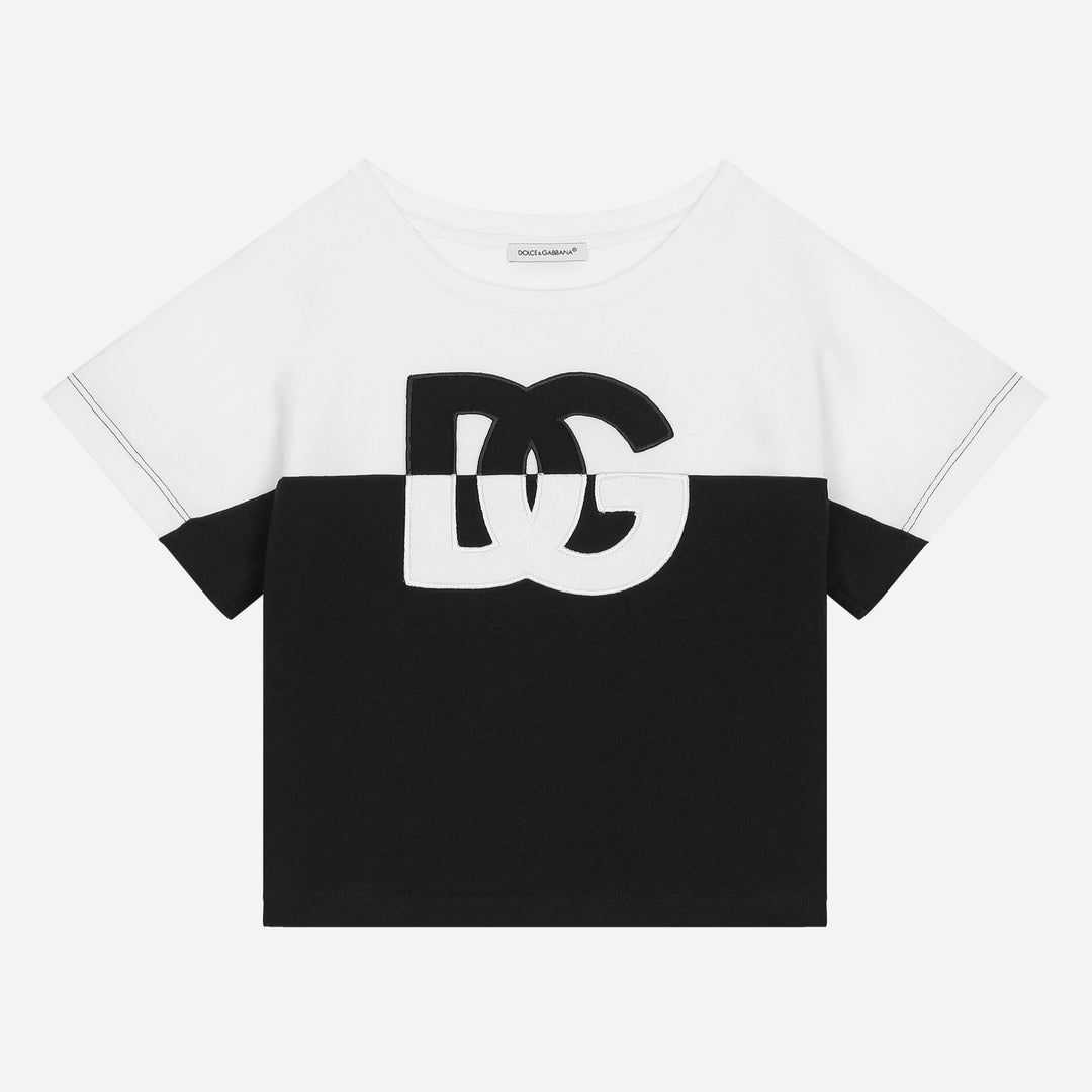 dg-l5jtmk-g7l1g-s9000-Black & White Logo T-Shirt