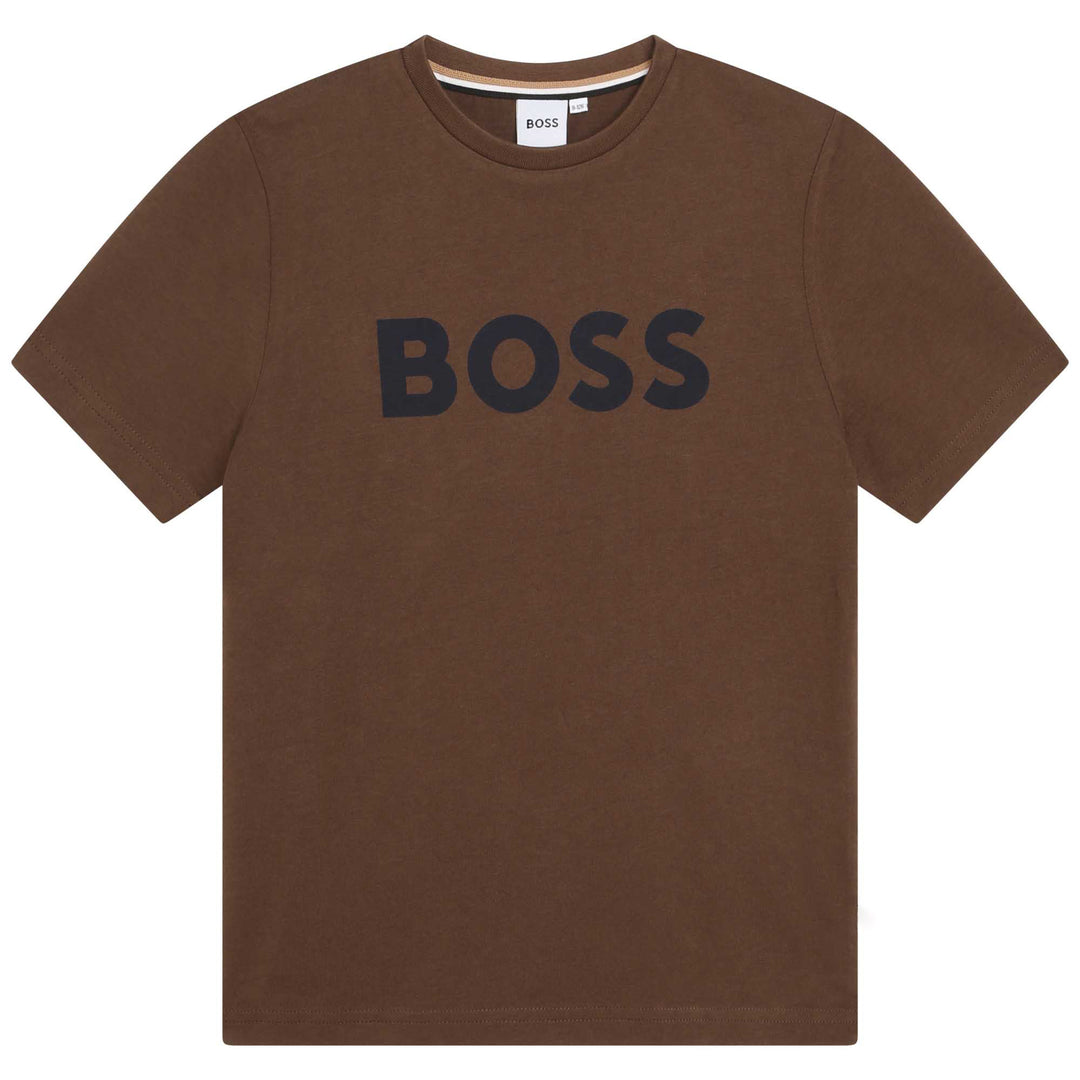 boss-j25o65-343-Brown Logo T-Shirt