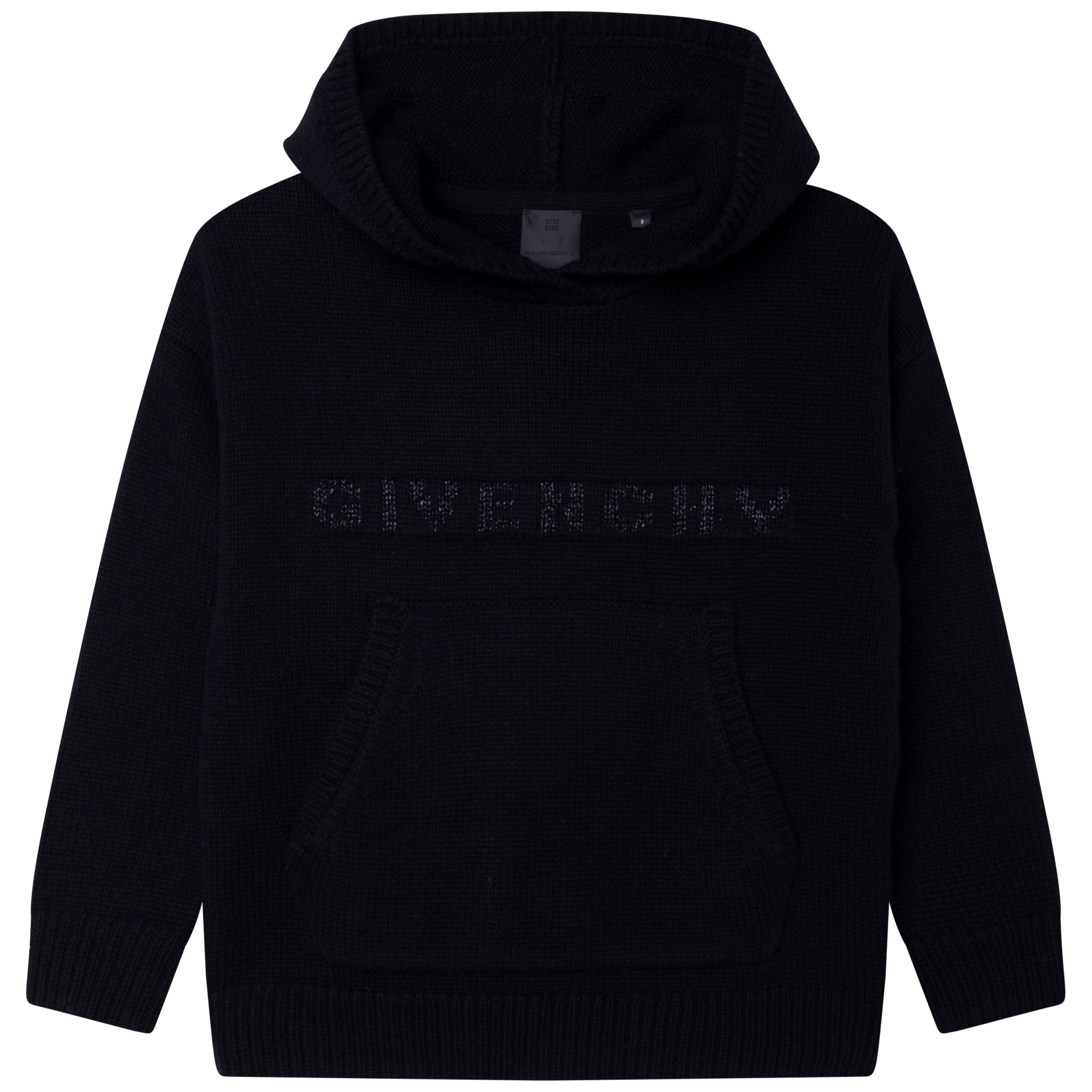 GIVENCHY H15268 09B BLACK HOODED SWEATER OR JUMPER kids atelier