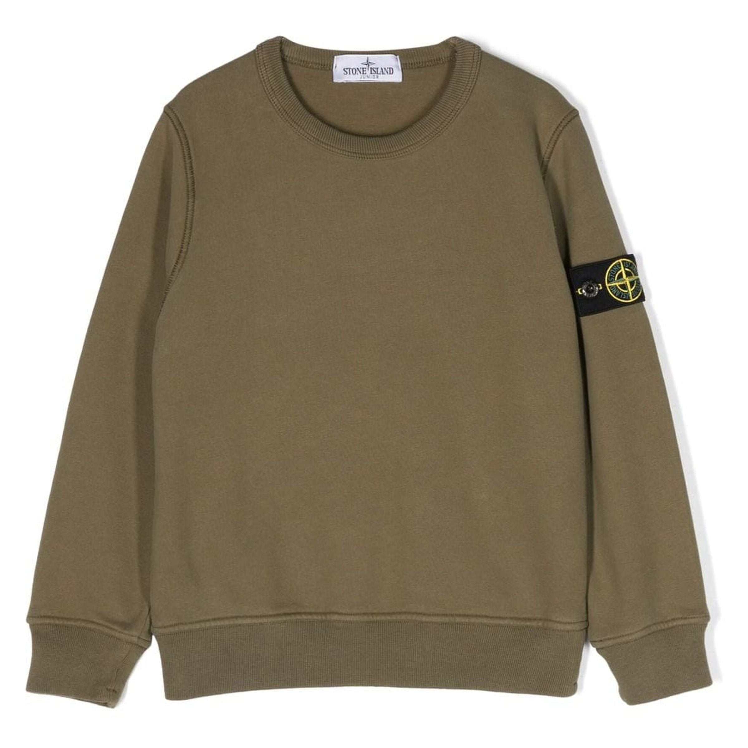Stone Island Military Green Sweatshirt 6Y Green by Kids Atelier