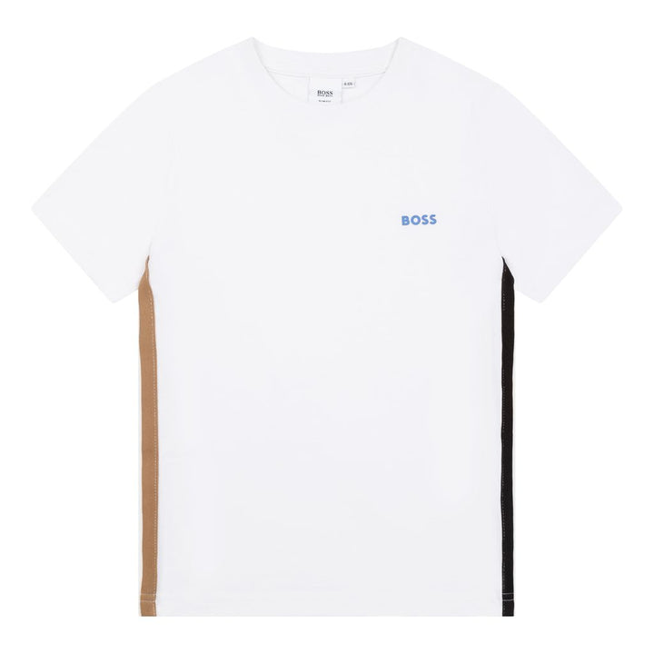 boss-White Logo T-Shirt-j25n48-10b