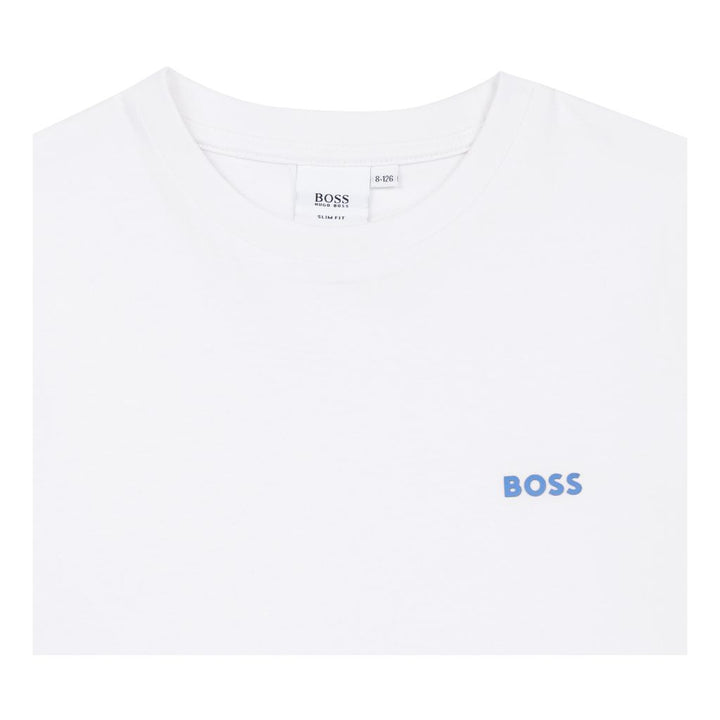 boss-White Logo T-Shirt-j25n48-10b