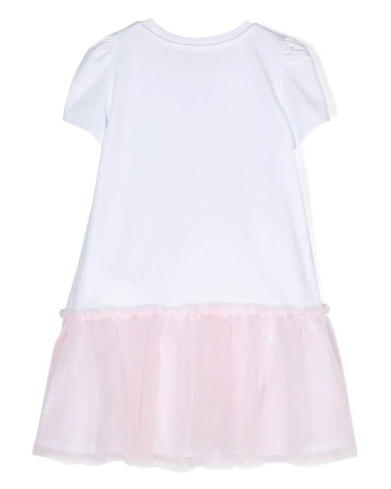 monnalisa-19c921-3022-9990-White & Pink Repunzel Dress