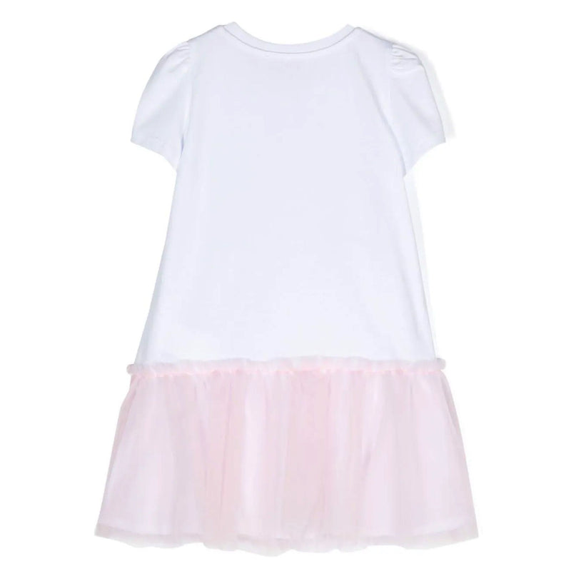 monnalisa-19c921-3022-9990-White & Pink Repunzel Dress