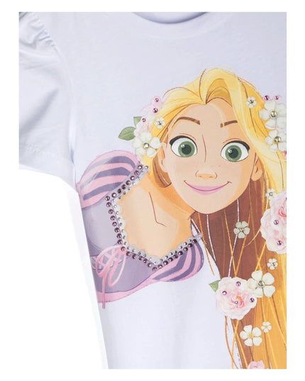 monnalisa-19c921-3022-9990-White & Pink Repunzel Dress