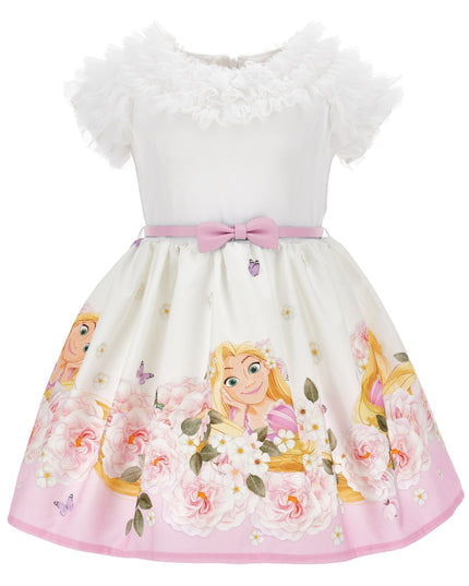 monnalisa-11c925-3675-9990-White Floral Repunzel Dress
