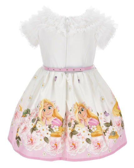 monnalisa-11c925-3675-9990-White Floral Repunzel Dress