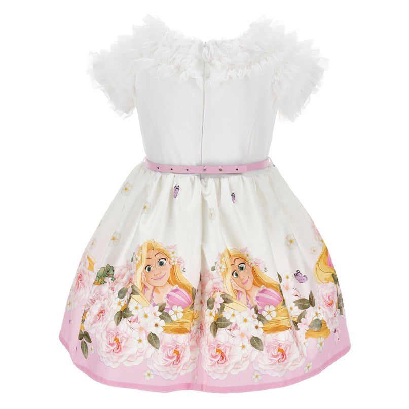 monnalisa-11c925-3675-9990-White Floral Repunzel Dress