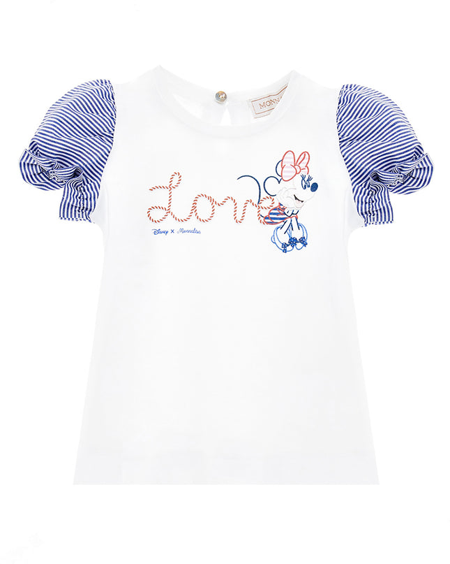 monnalisa-White "LOVE" T-Shirt-39a615-1041-9956