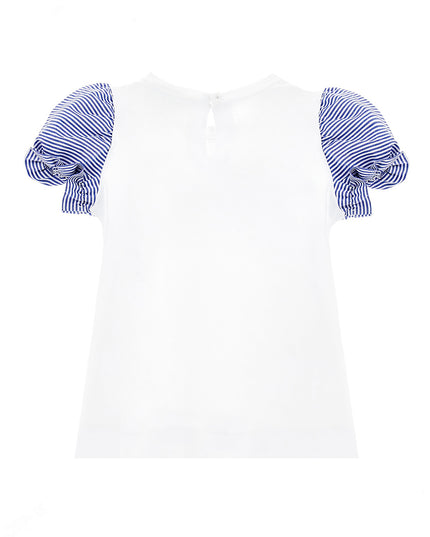 monnalisa-White "LOVE" T-Shirt-39a615-1041-9956