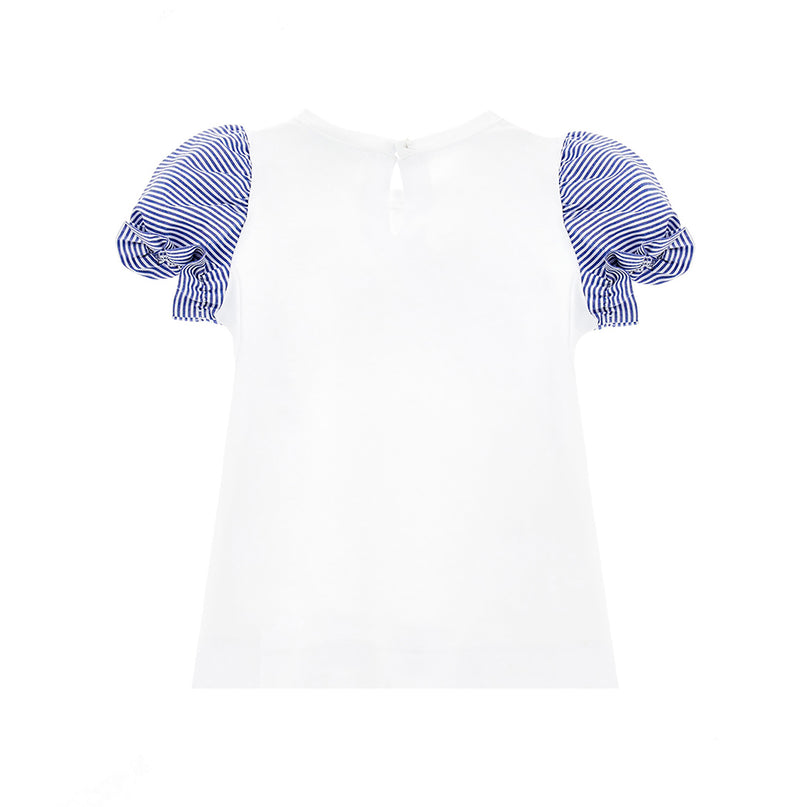monnalisa-White "LOVE" T-Shirt-39a615-1041-9956