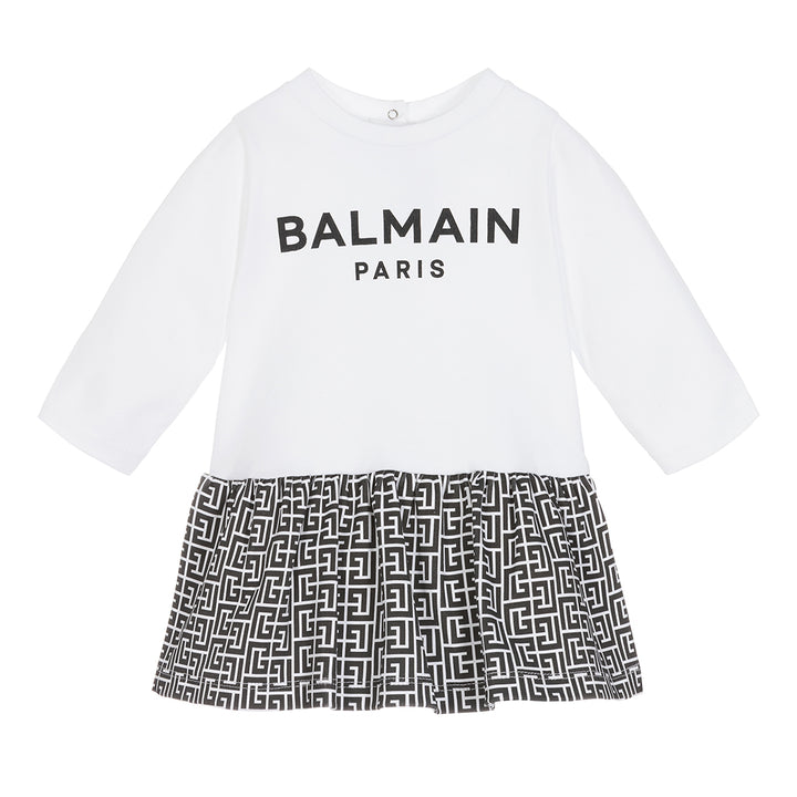 balmain-White & Black Dress-6r1090-z0948-100ne