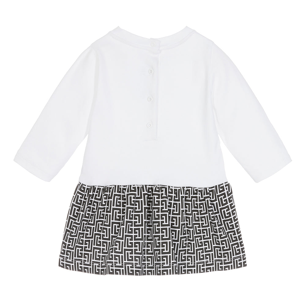 balmain-White & Black Dress-6r1090-z0948-100ne