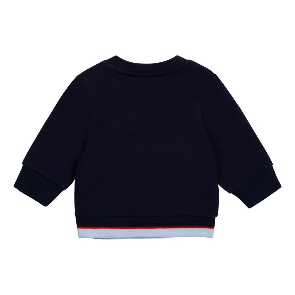 boss-Navy Logo Sweatshirt-j95319-849