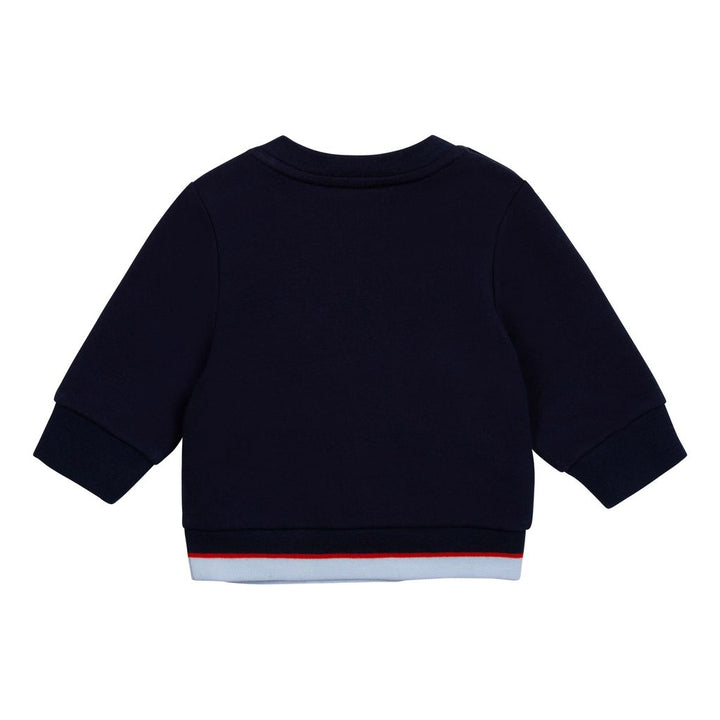 boss-Navy Logo Sweatshirt-j95319-849