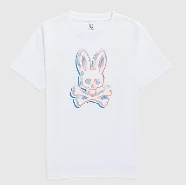 psycho-bunny-b0u332w1pc-100-White Meyer Bunny Graphic T-Shirt