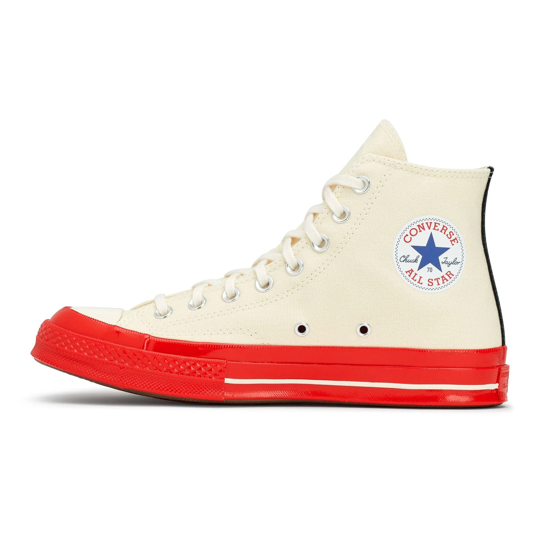 Sole Top-AZ-K124-001-2-Off kids CDG-PLAY atelier White Converse - Red High