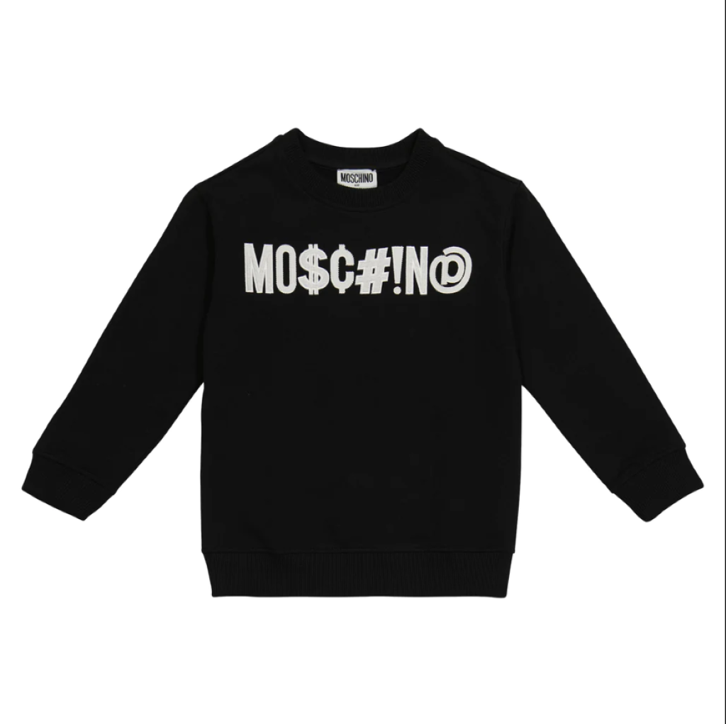moschino-Black Logo Sweatshirt-hsf02z-lda26-60100