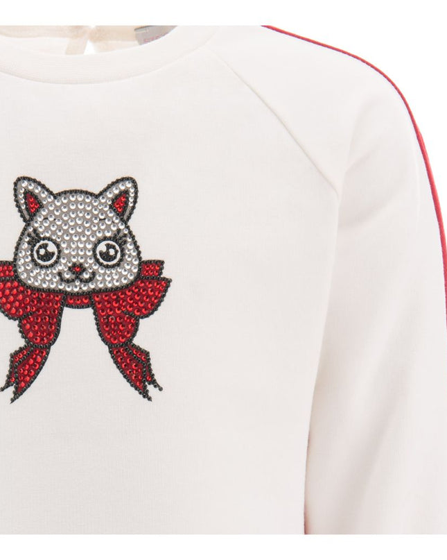 Red Crystal Cat Jersey Dress