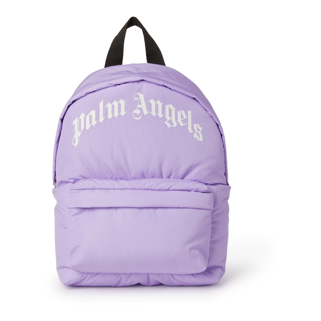 PALM ANGELS-PGNB002C99FAB0013601-CURVED LOGO LITTLE BACKPALM ANGELSCK LILAC WHITE