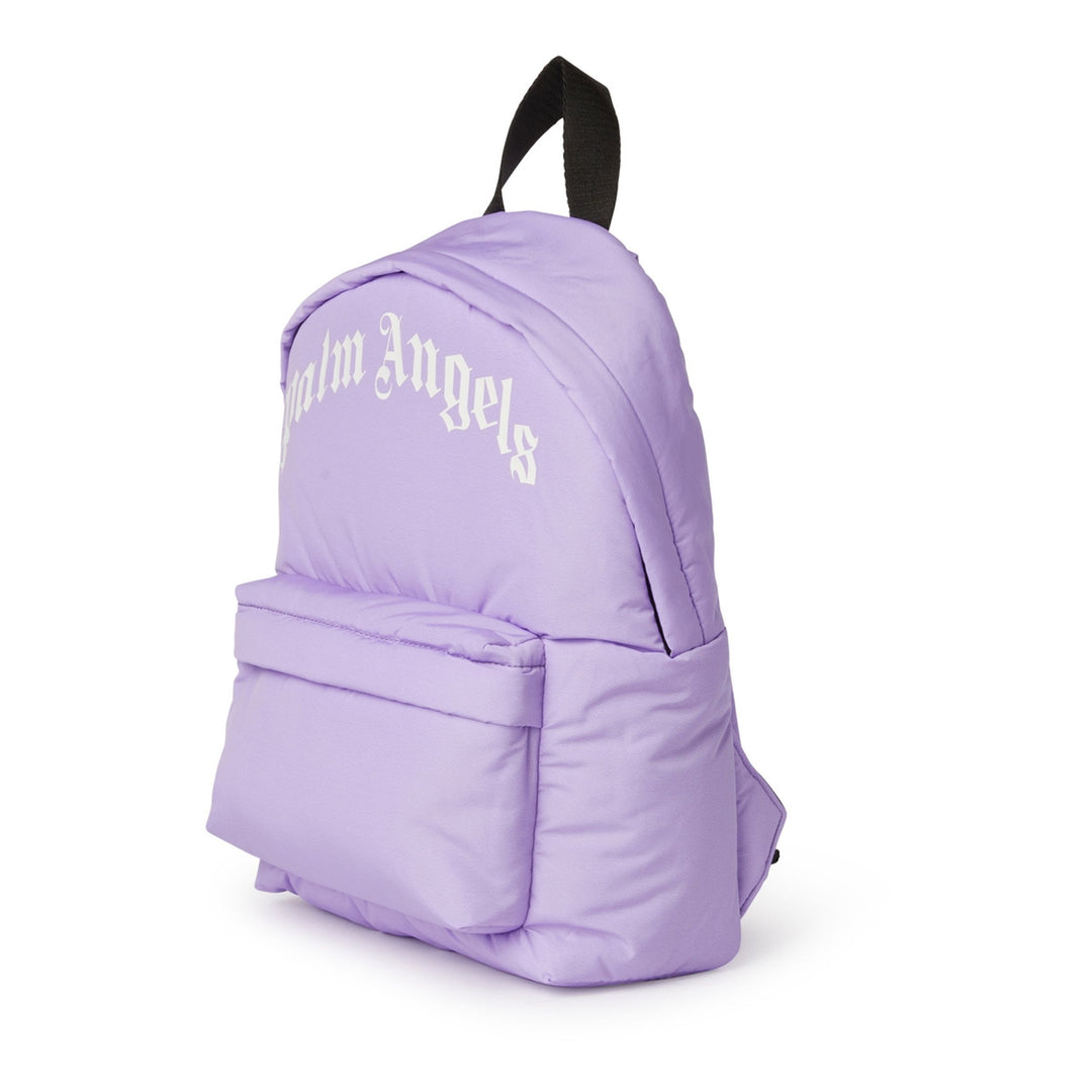 PALM ANGELS-PGNB002C99FAB0013601-CURVED LOGO LITTLE BACKPALM ANGELSCK LILAC WHITE