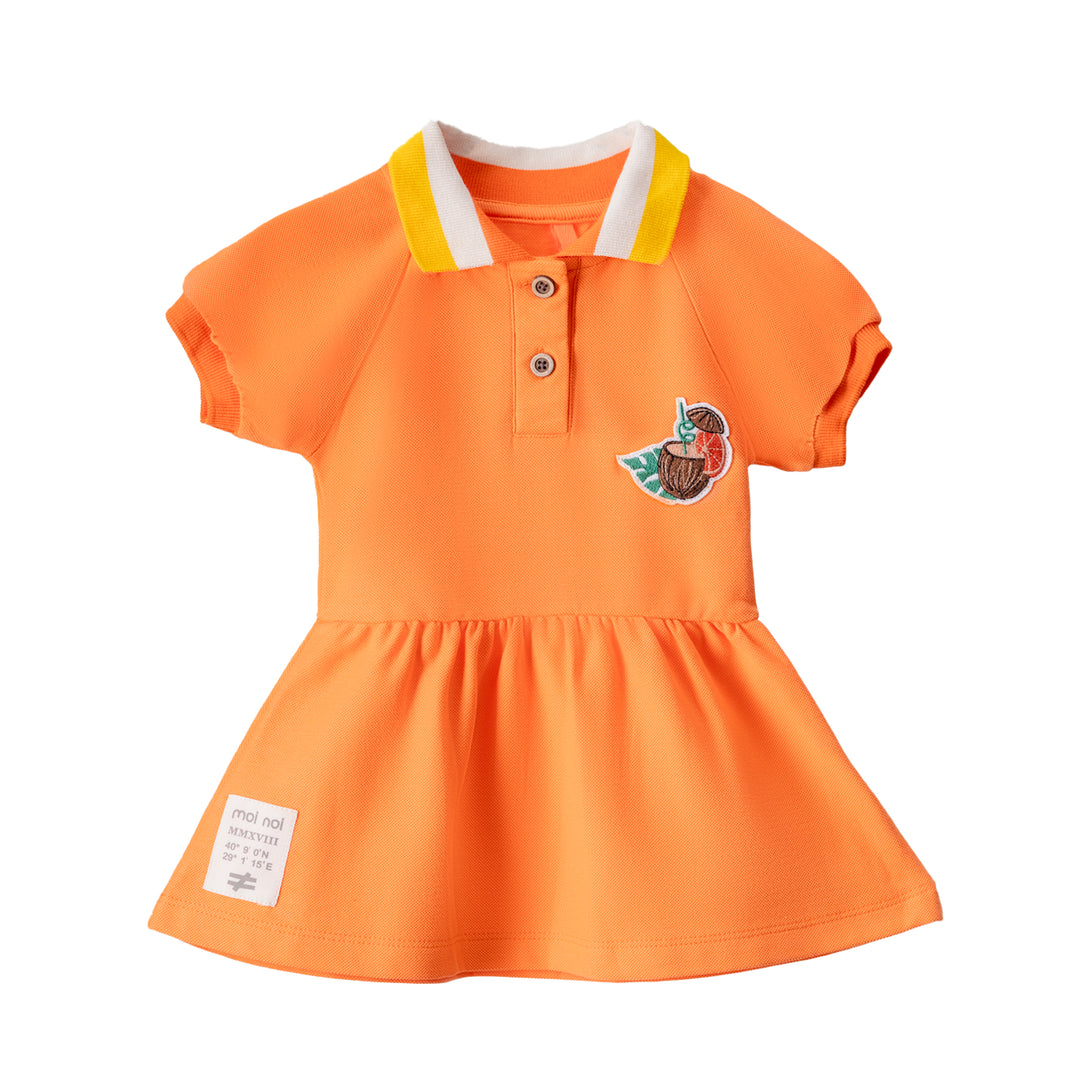 kids-atelier-moi-noi-kid-baby-girl-orange-coconut-icon-polo-dress-mn8021-orange