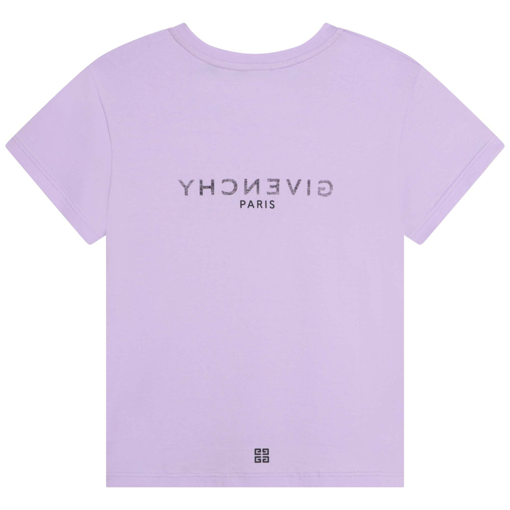 givenchy-h15296-935-kg-Purple Logo T-Shirt