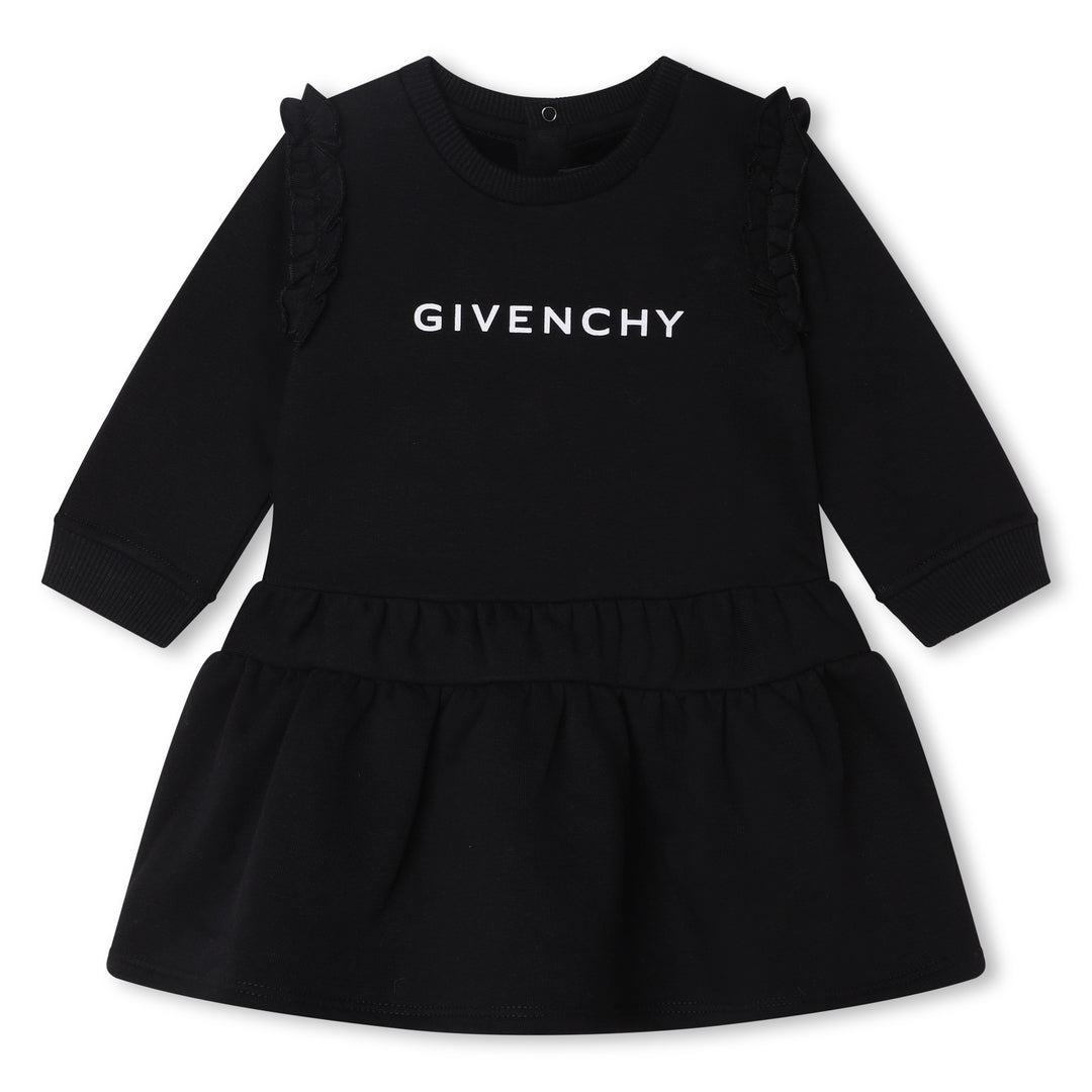 givenchy-h02107-09b-Black Logo Print Dress