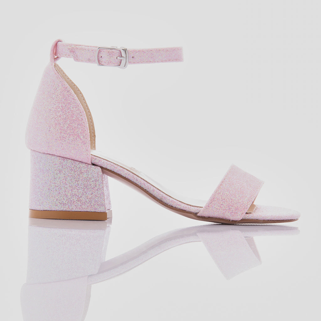 Bubblegum Pink Glitter Heels