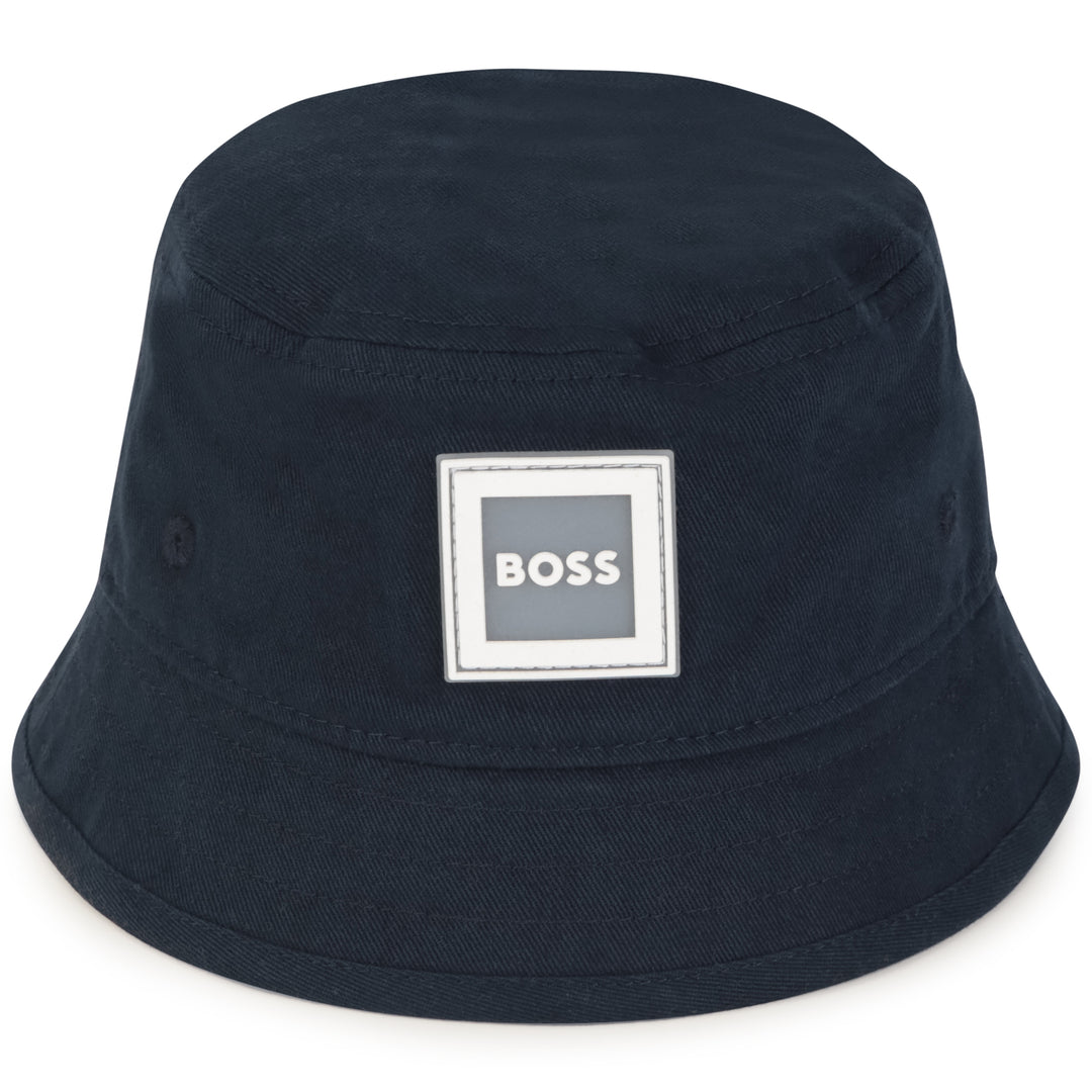 boss-Navy Logo Bucket Hat-j01127-849
