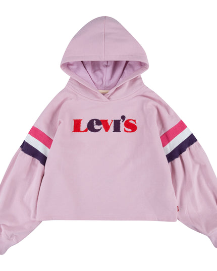 Pink Logo Print Hoodie