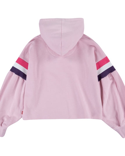 Pink Logo Print Hoodie
