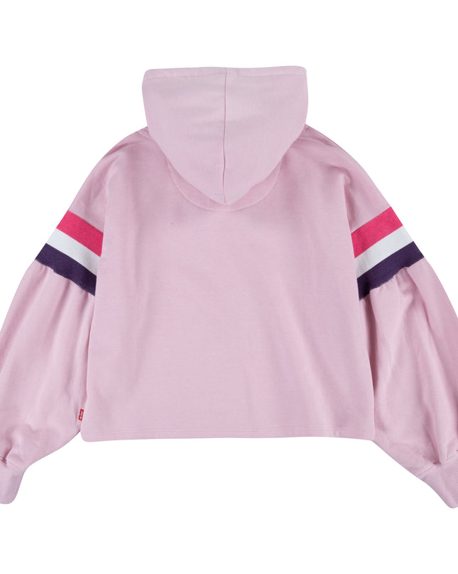 Pink Logo Print Hoodie