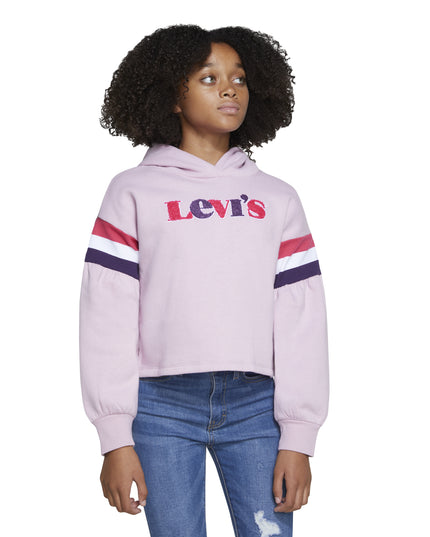 Pink Logo Print Hoodie