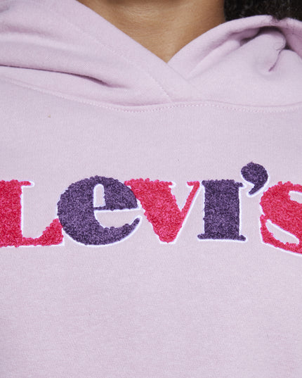 Pink Logo Print Hoodie