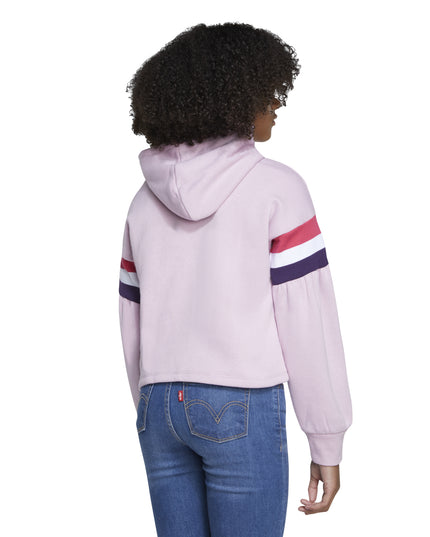 Pink Logo Print Hoodie