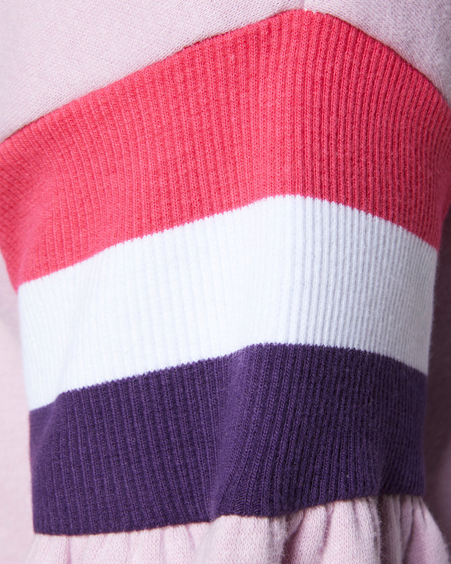 Pink Logo Print Hoodie