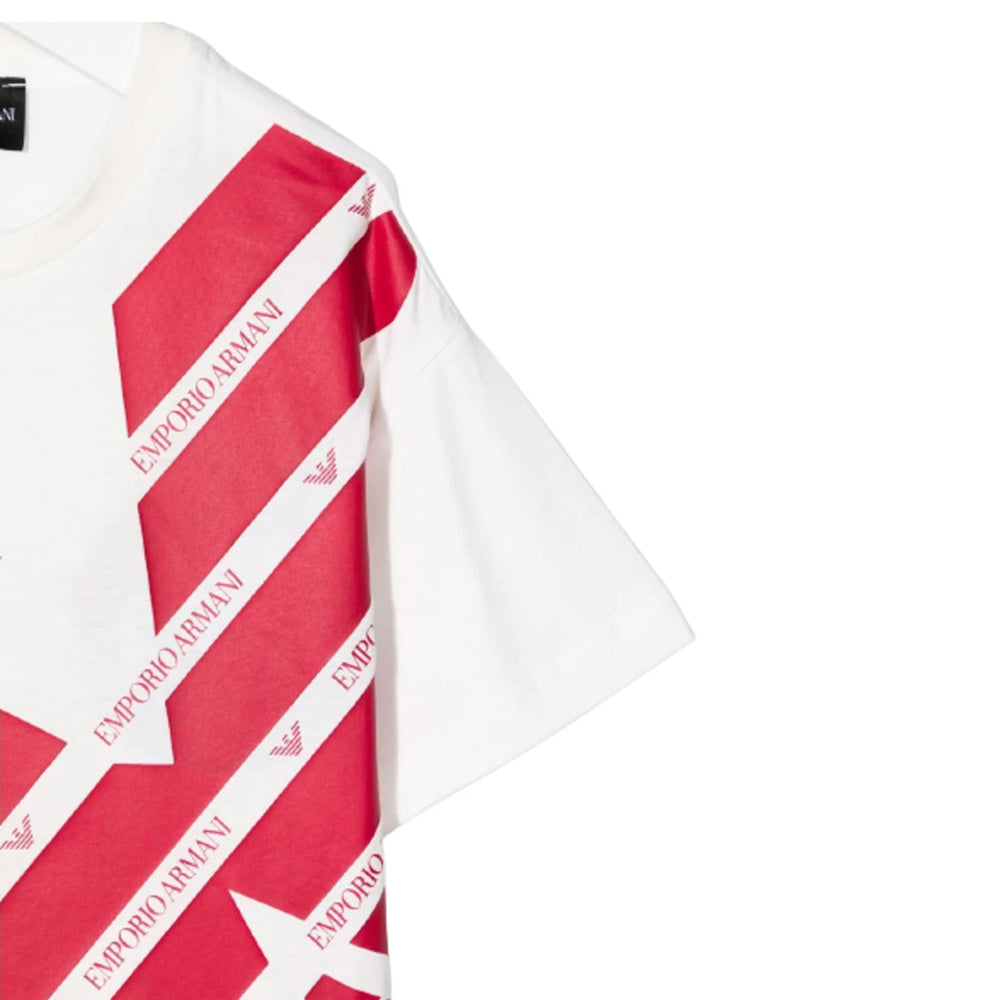 armani-White & Red Logo T-Shirt-3l4tj4-4j5fz-0101
