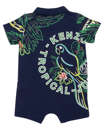 Navy Jungle Polo Bodysuit