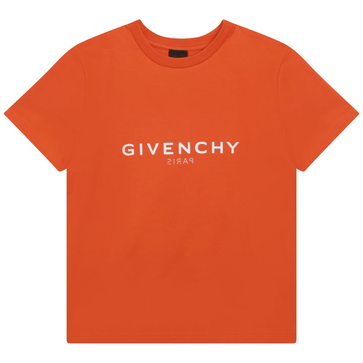 givenchy-h25446-422-Orange Logo T-Shirt