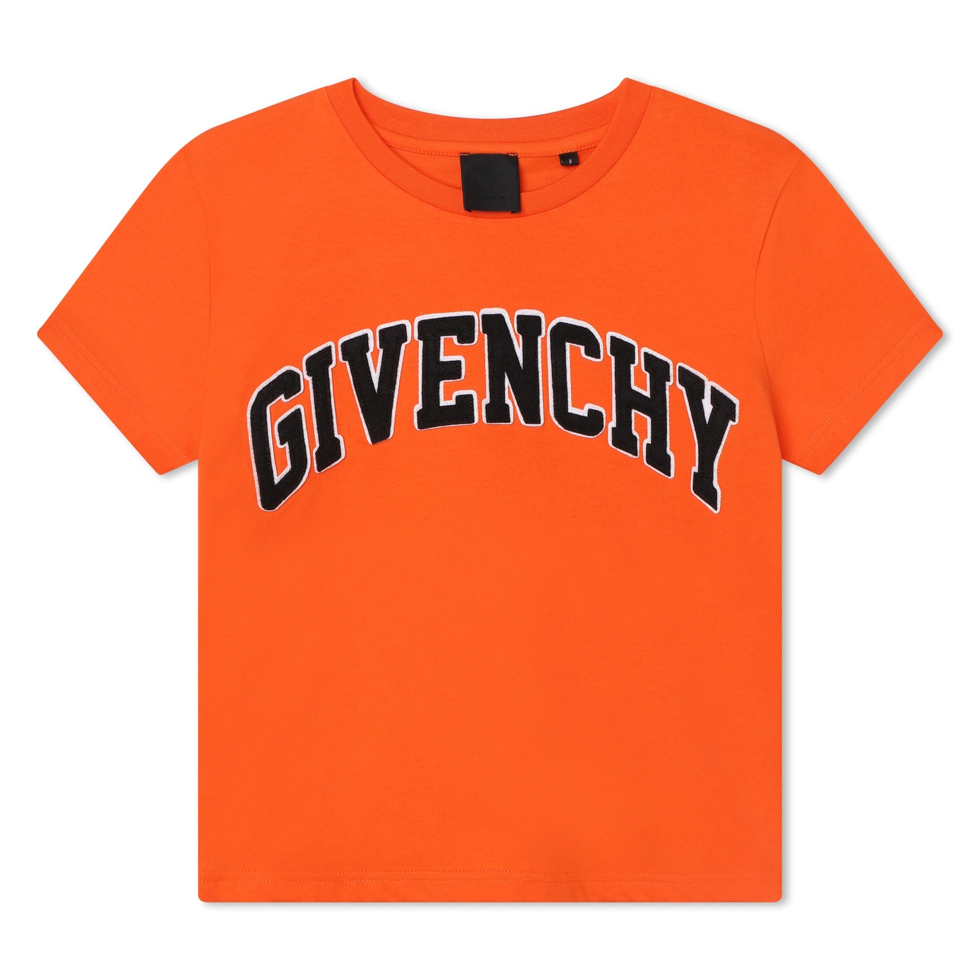 Orange Curved Logo T Shirt kids atelier