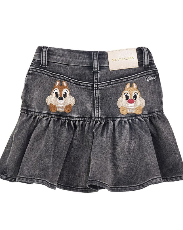 monnalisa-Disney Black Denim Skirt-190708-0030-0050_kids atelier